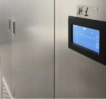 Drying chamber controls in a fish treat production facility